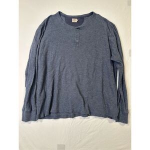 Faherty Men’s Hensley Long Sleeve Blue Navy T-Shirt, Size XXL